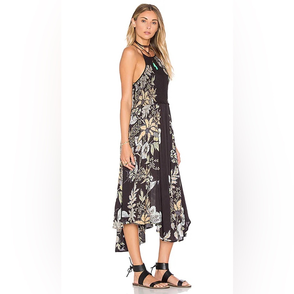 Free People Smocked Boho Seasons in the Sun Midi Dress